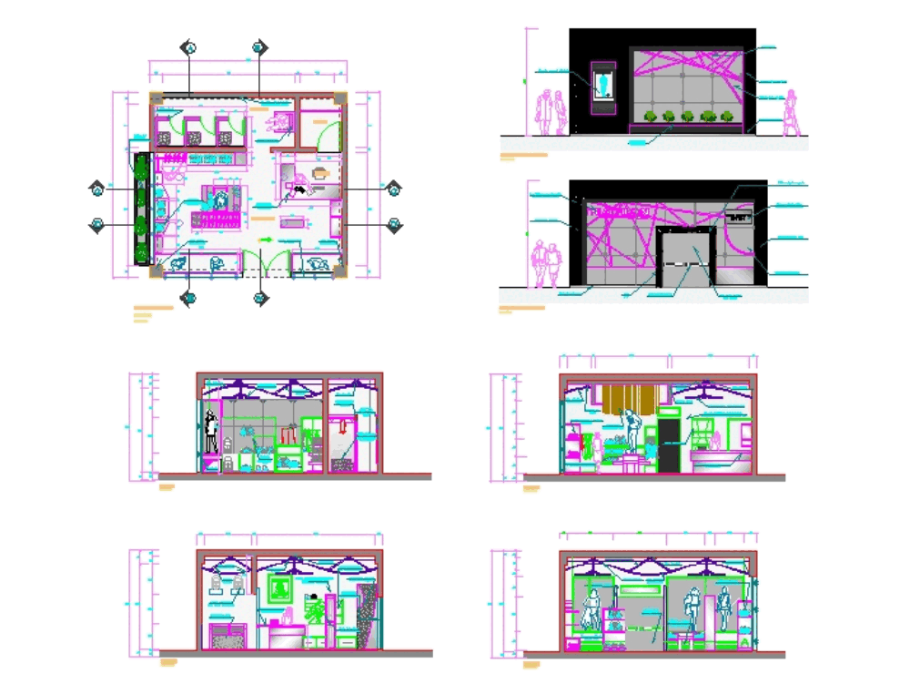 Loja Comercial Em Autocad Baixar Cad 940 47 Kb Bibliocad