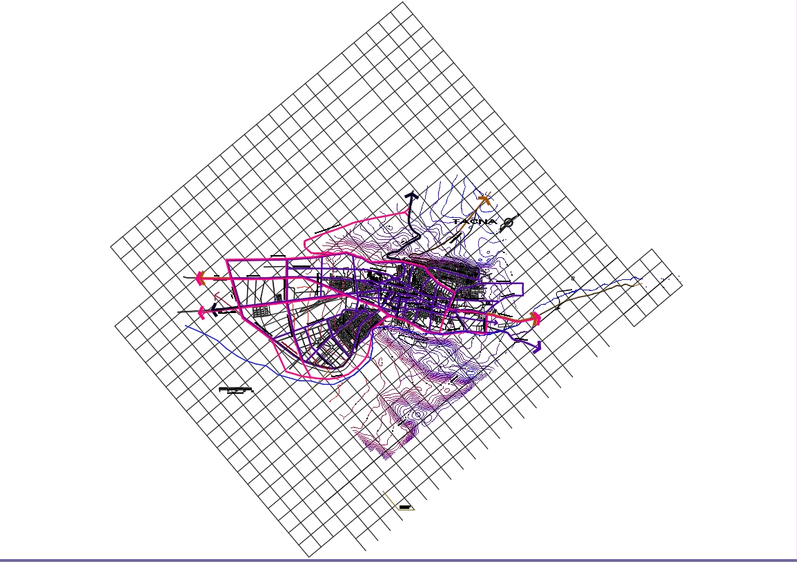 mapa urbano de tacna