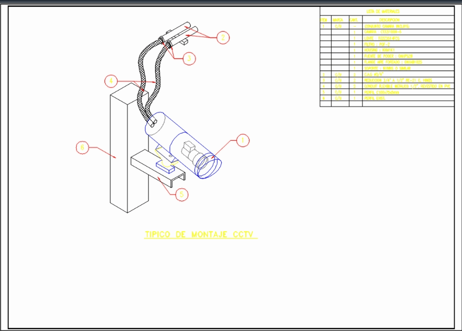 Typical cctv camera in AutoCAD | CAD download (29.68 KB ... pole building wiring diagram 