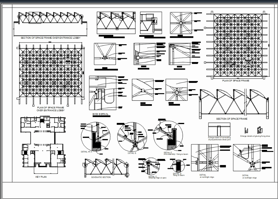 Space frame in AutoCAD | CAD download (875.84 KB) | Bibliocad