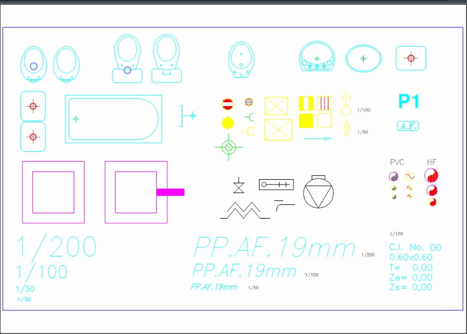 Bloques en AutoCAD | Descargar CAD gratis (31.63 KB) | Bibliocad