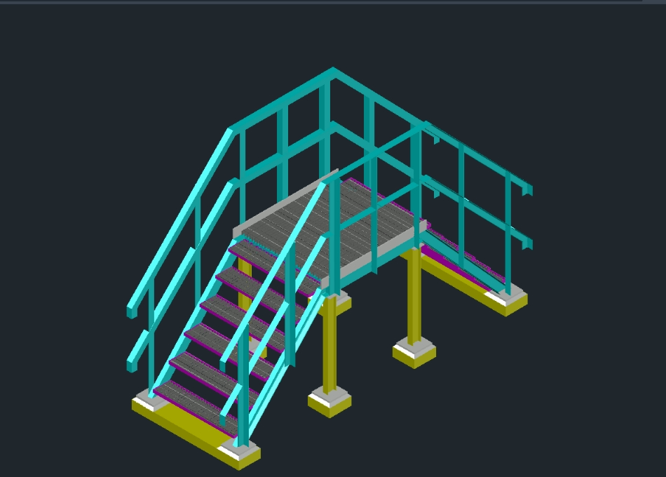 Structure pour passerelle 3D
