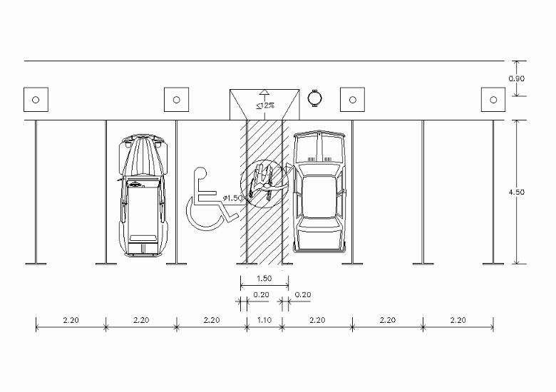 Estacionamiento Para Discapacitados En Autocad Cad 998 Kb Bibliocad 4839