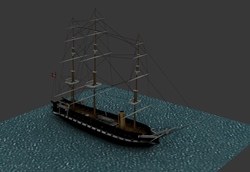 Tall sailing model