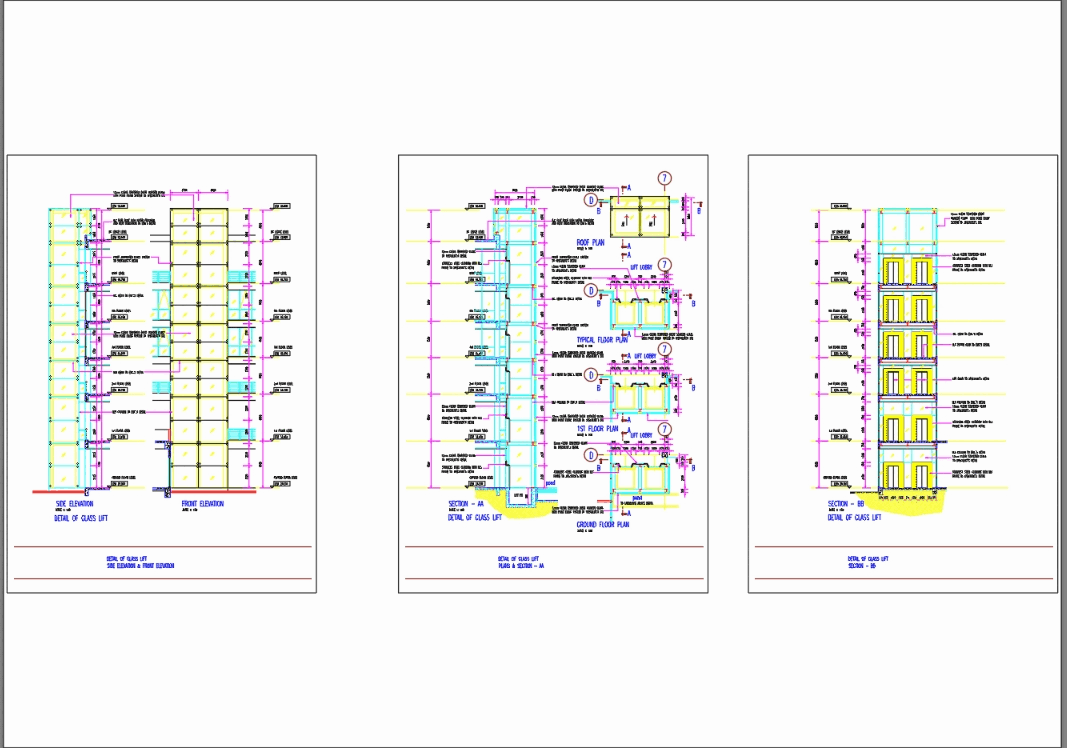 Glass elevator in AutoCAD | CAD download (413.57 KB) | Bibliocad