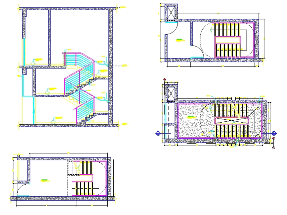 Detail of stairs and normed