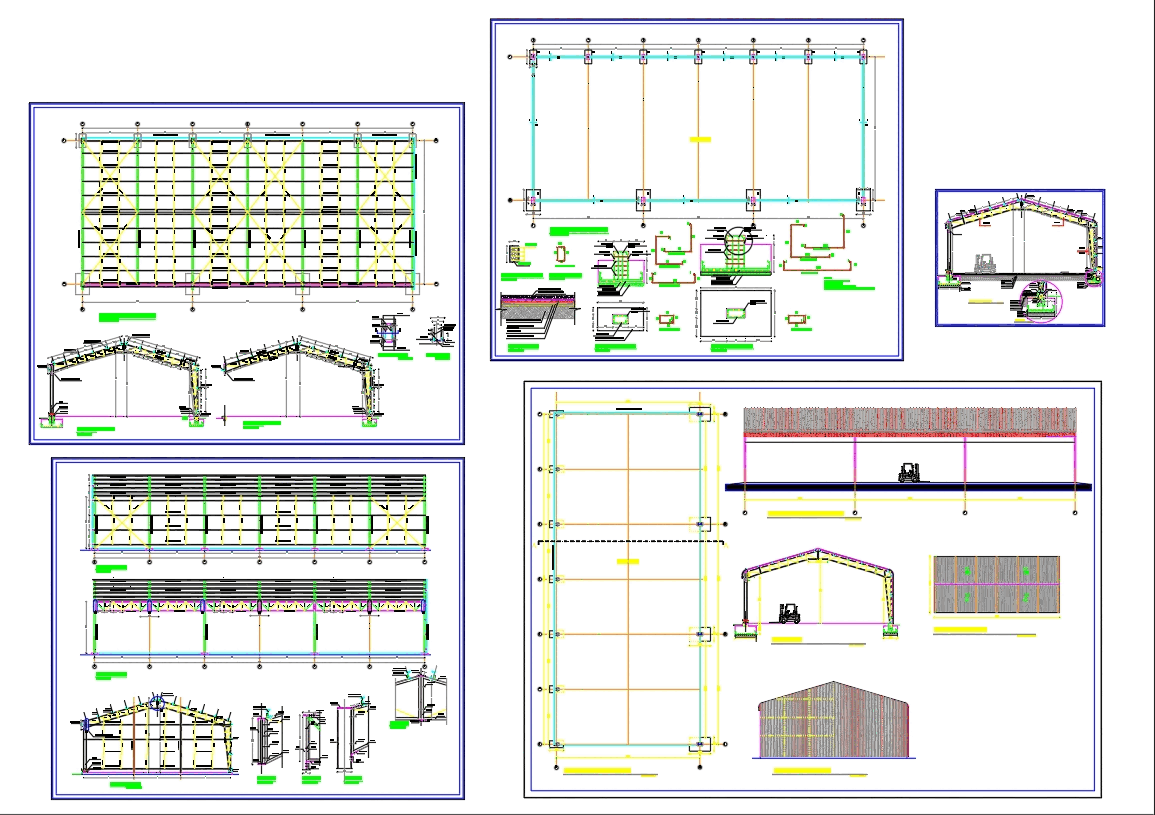 Nave Industrial En Autocad Descargar Cad Kb Bibliocad