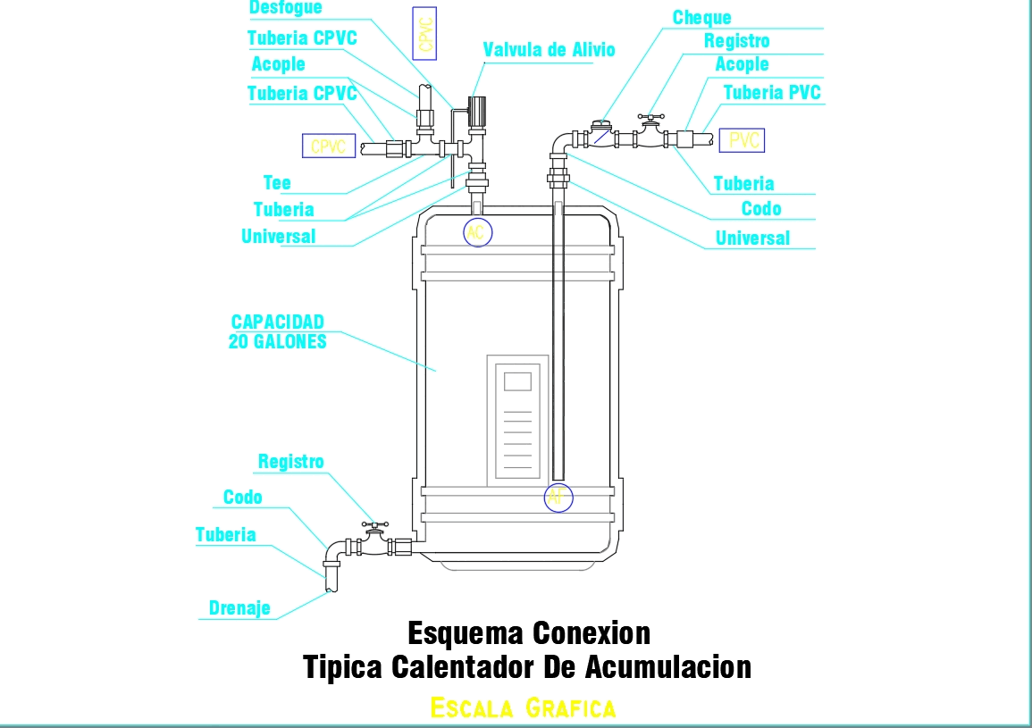 heater water dwg autocad block drawing solar bibliocad cad