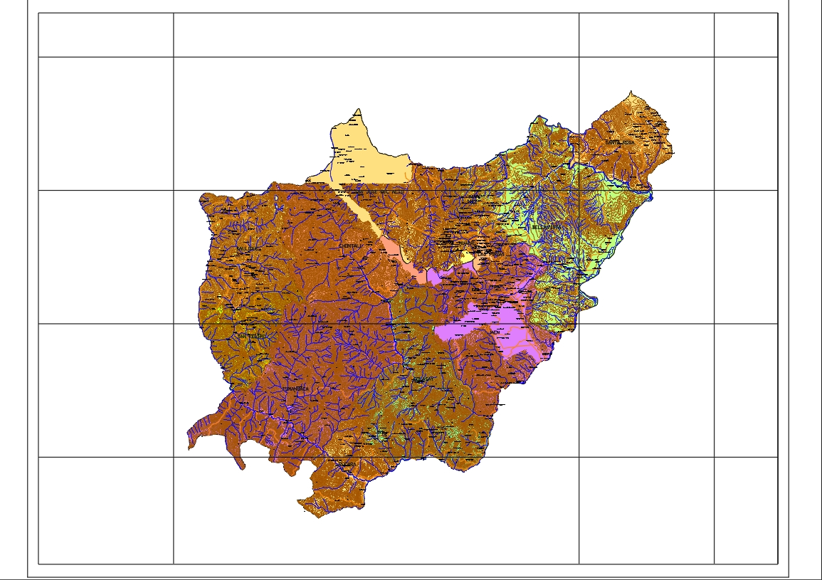 carte de la province de Jaén