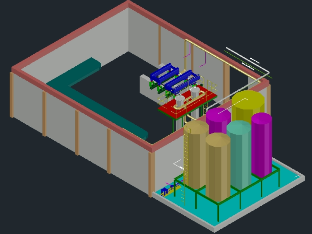 Renovation plant of lubricating oils 3d