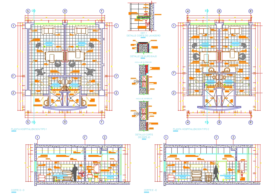 Pediatric hospital room design in AutoCAD | CAD (549.8 KB ... electrical emergency plan 