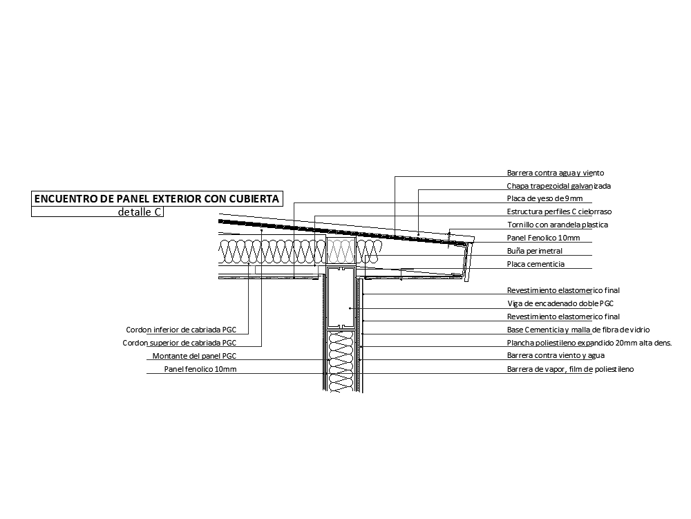 Steel frame - construction detail