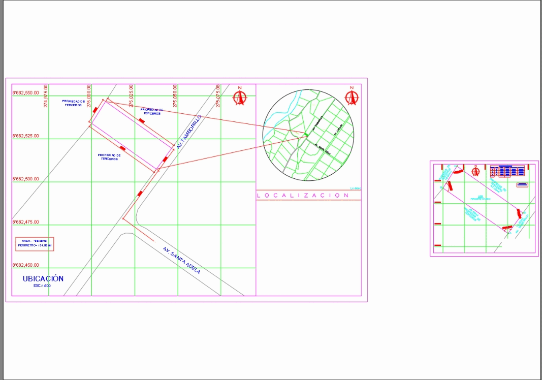 Plano perimetrico y ubicacion con coordenadas utm (1.09 MB 