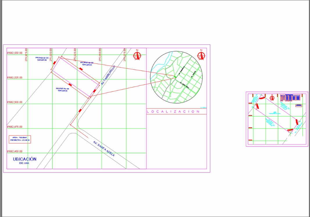 Plano Perimetral Do Terreno Em Autocad Cad Mb Bibliocad