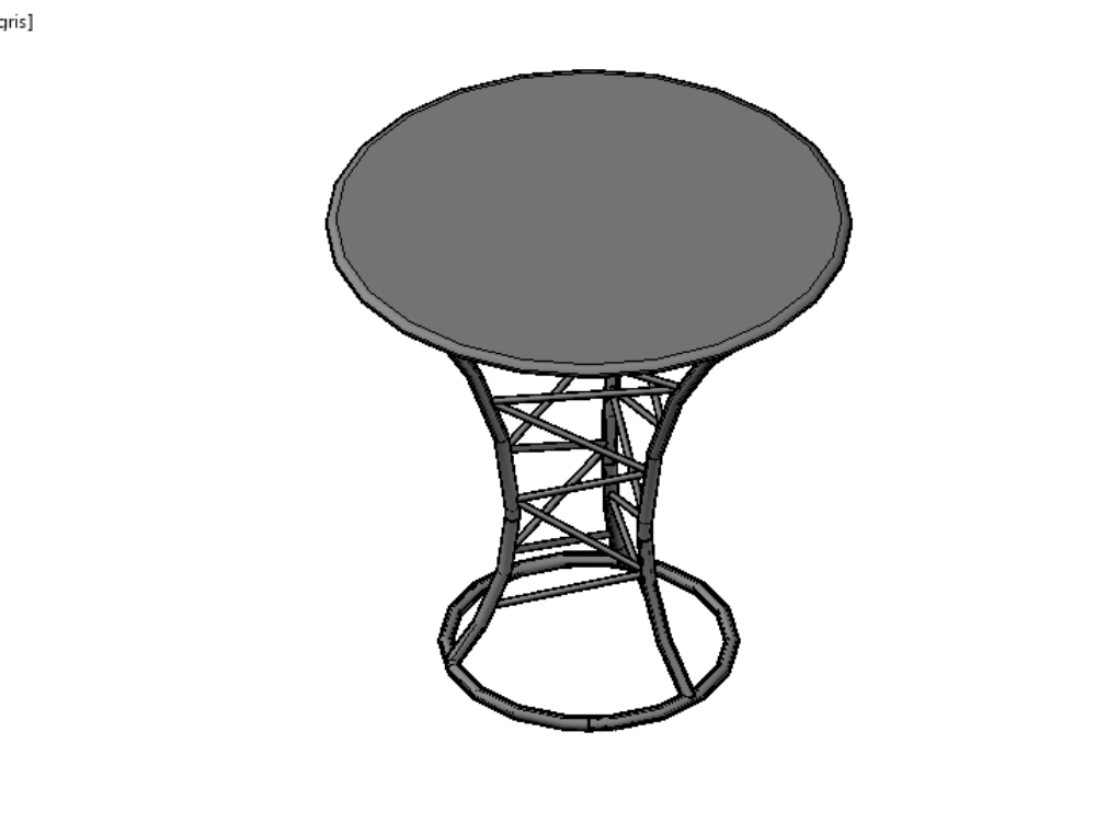 table en treillis 3D