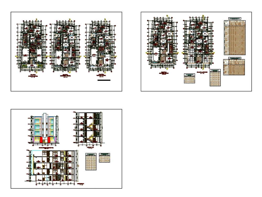 Edificio Multifamiliar Niveles En Autocad Cad Kb Bibliocad