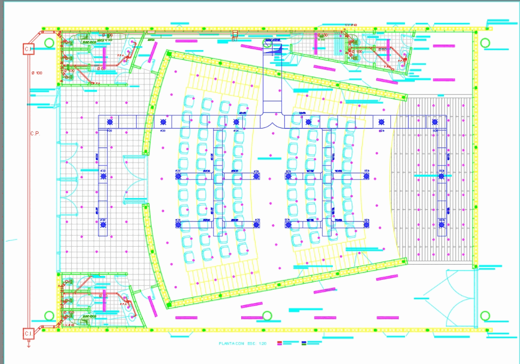 Facilities auditorium in AutoCAD | CAD download (628.28 KB ... electrical y plan drawing 