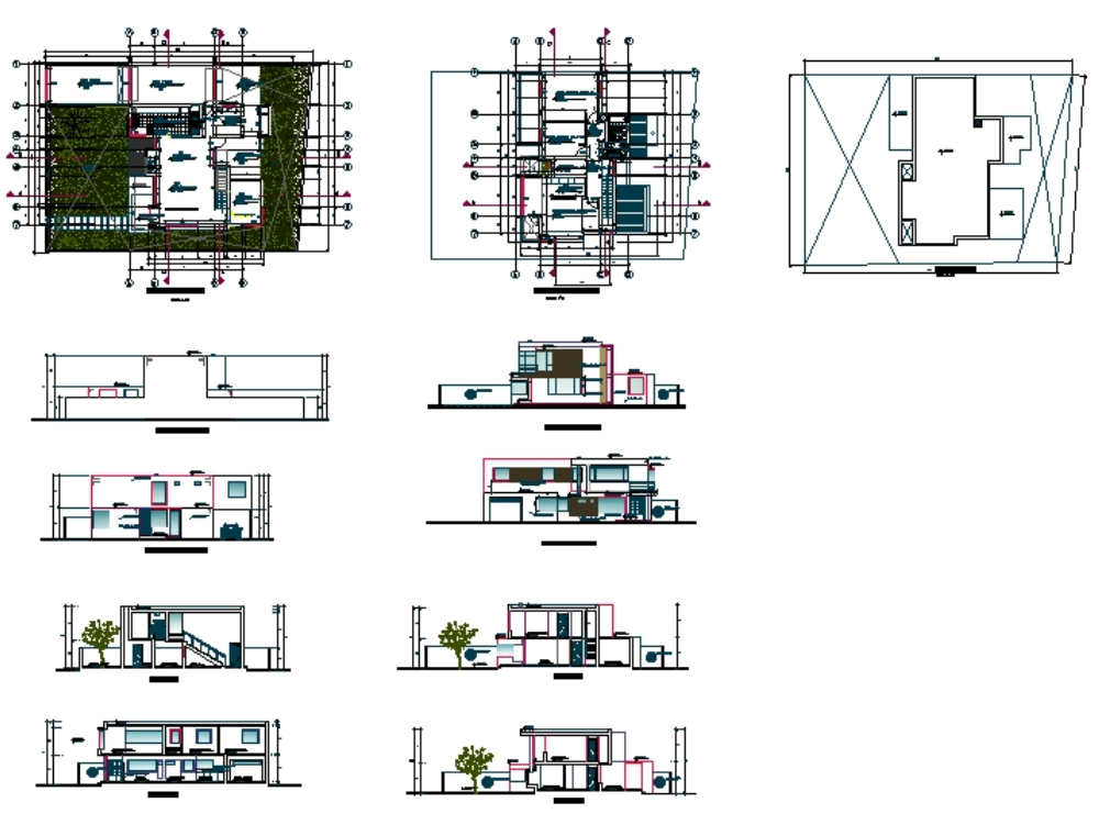 2-level detached house. in AutoCAD | CAD download (592.93 KB) | Bibliocad
