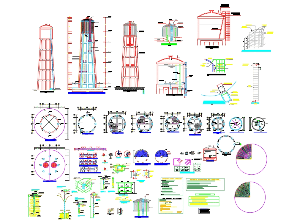 Tanque Elevado 100 M3 En Autocad Descargar Cad 323 Mb Bibliocad 9878