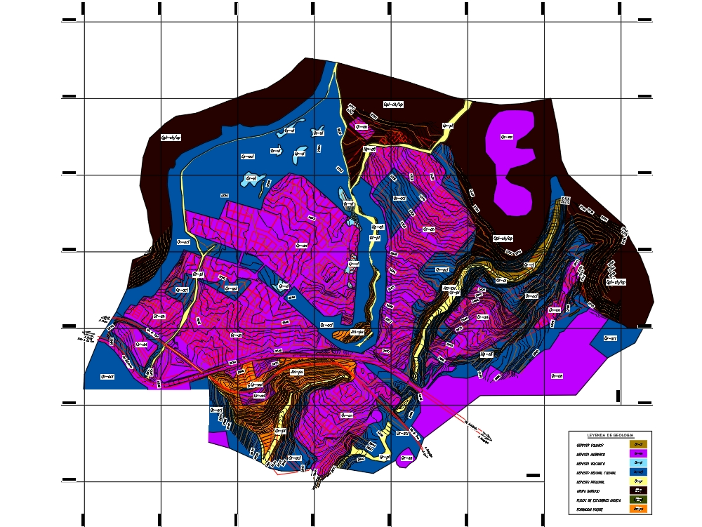 Mapa geológico de Yura.