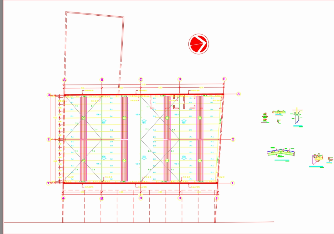 plan structurel du toit