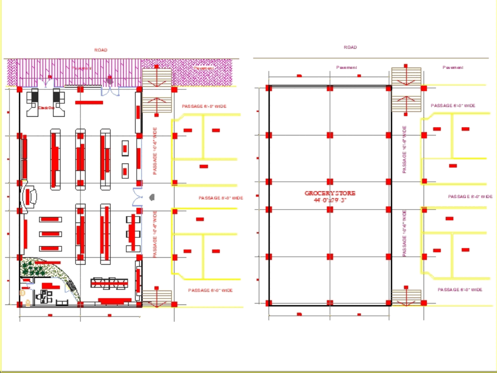 Grocery store in AutoCAD | Download CAD free (858.16 KB ... electrical plan design pictures 