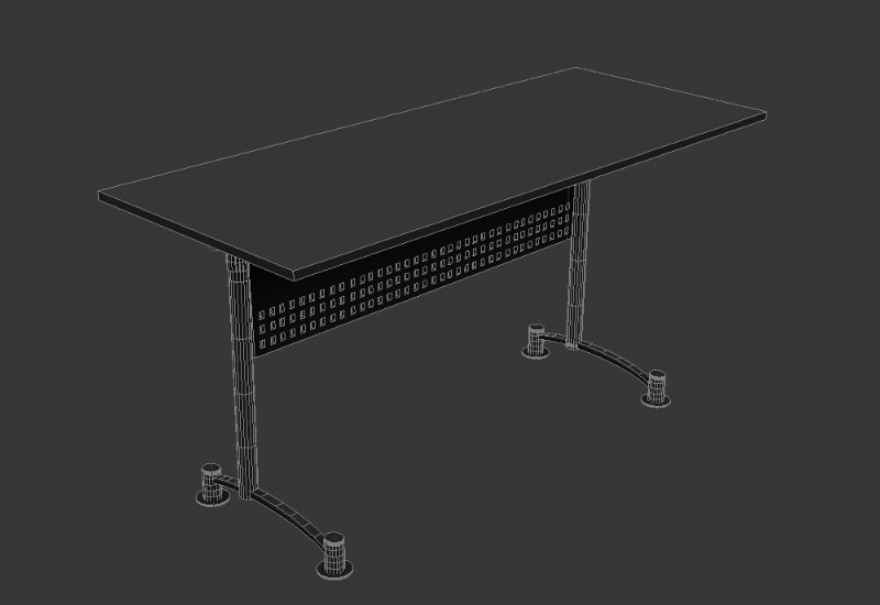 Bureau en verre simple 3D