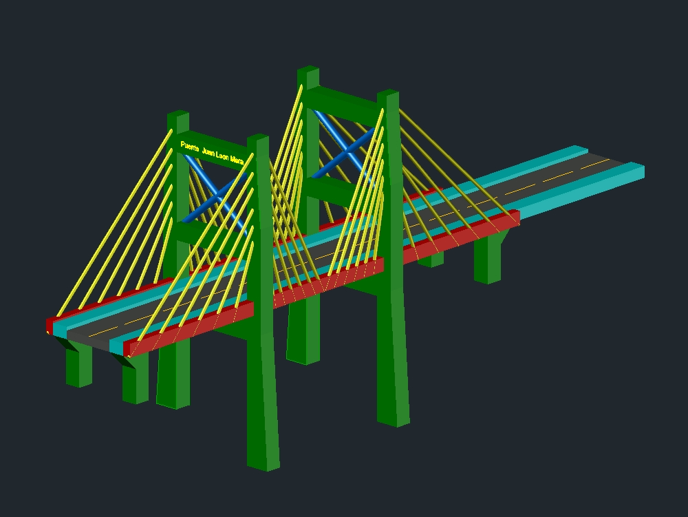 Puente Juan León Mera 3D
