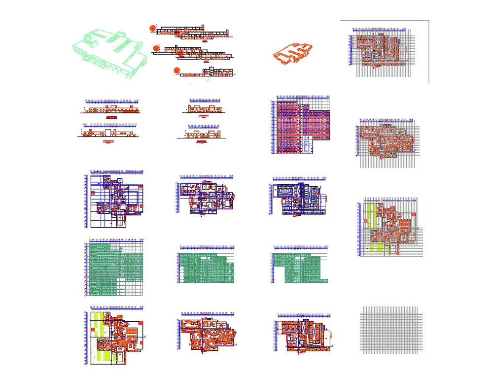 Hospital in AutoCAD | Download CAD free (2.73 MB) | Bibliocad