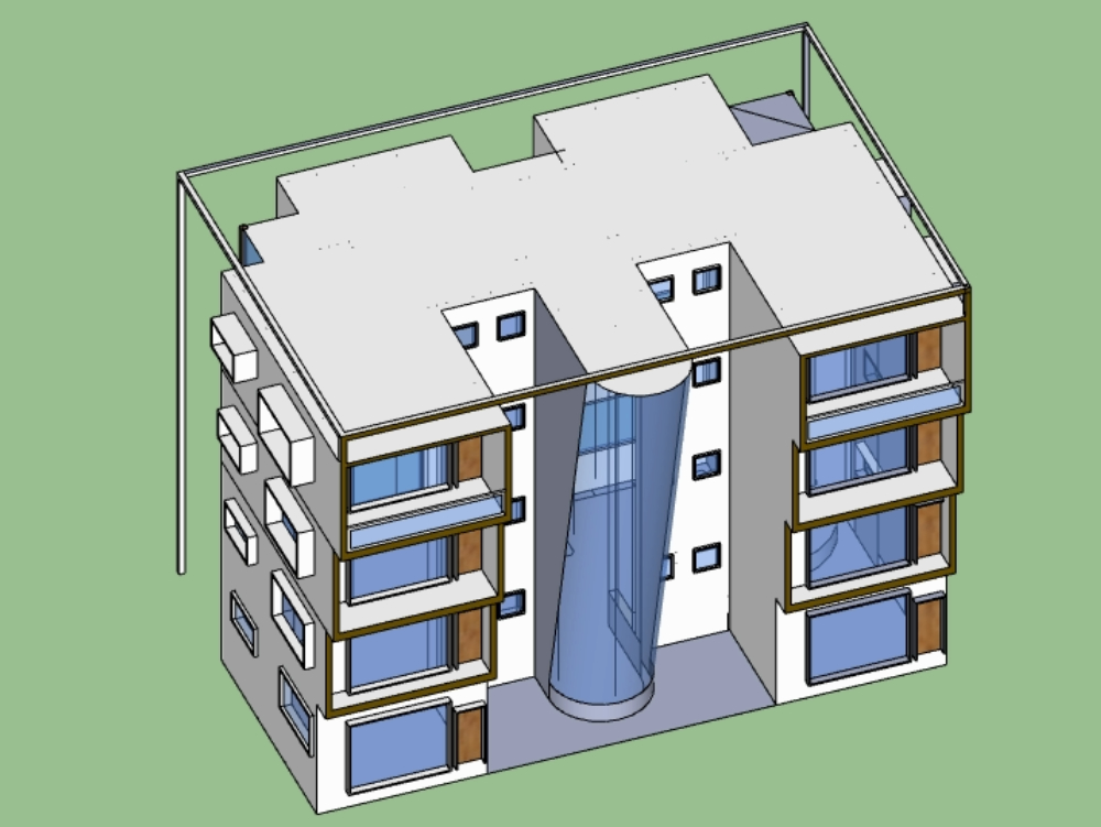 Row housing 3D