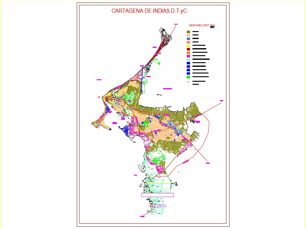 Mapa demográfico de Cartagena das Índias