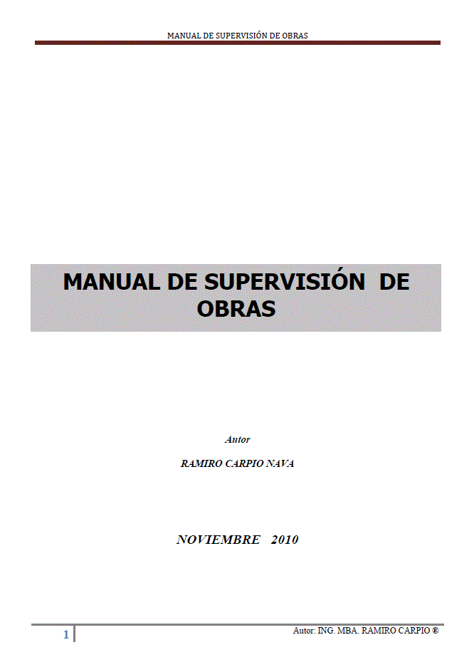 Works Supervision Manual