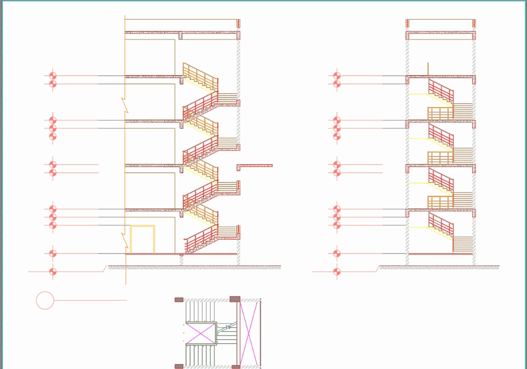 Sección escalera en AutoCAD Descargar CAD gratis (246.23 KB) Bibliocad