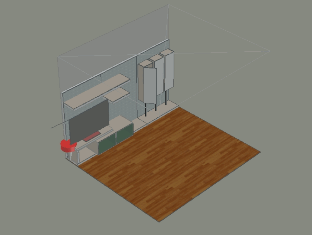 Mueble en satinado