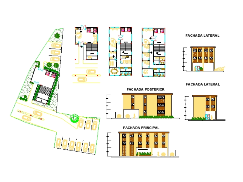 Centro de eventos em AutoCAD, Baixar CAD Grátis (1008.62 KB)