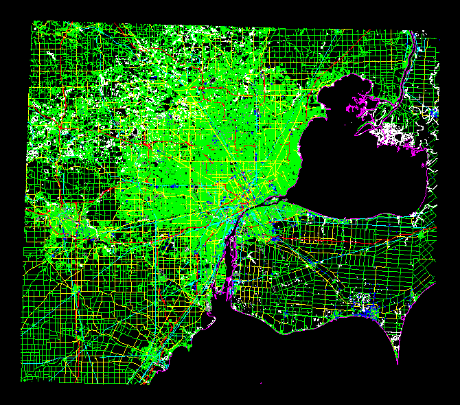 Stadtplan von Detroit; Vereinigte Staaten von Amerika .