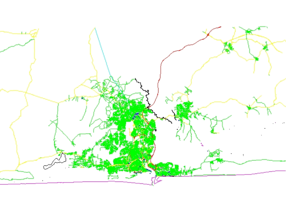 Carte urbaine de lagos - nigeria