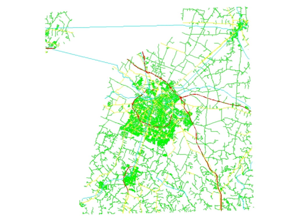 Plano urban Lexington; City Map of USA .