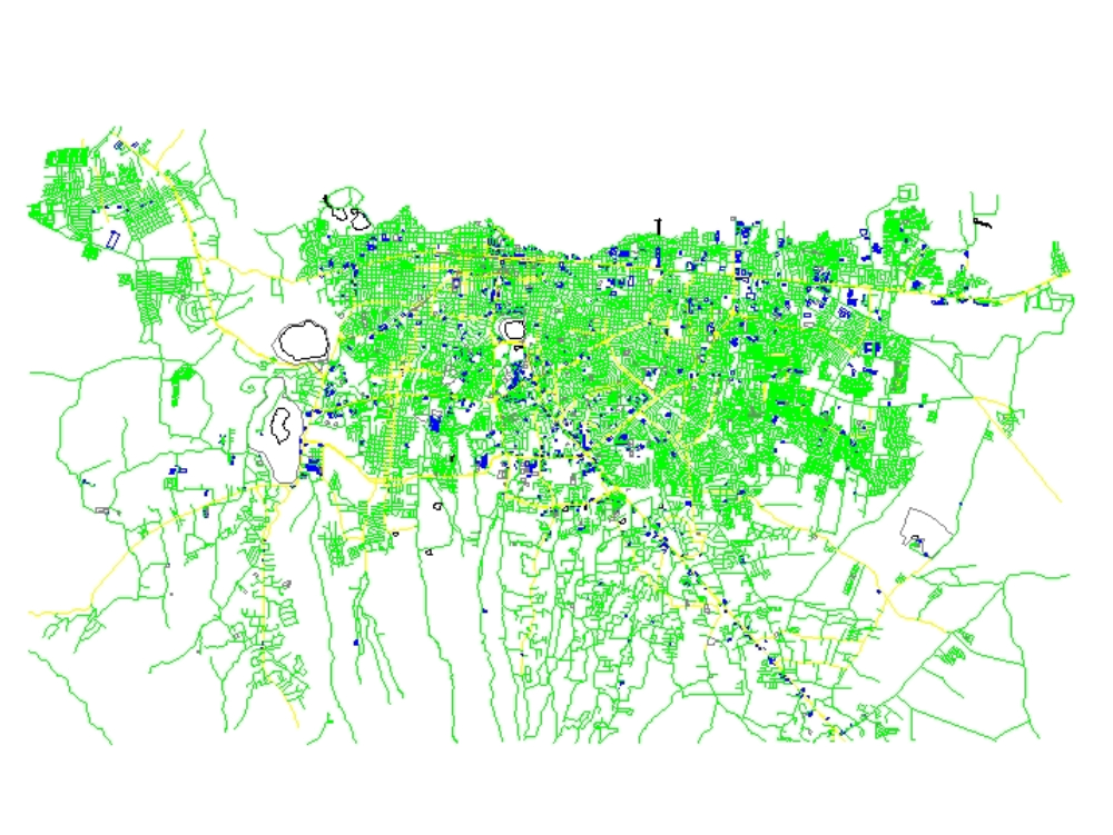 Carte urbaine de managua, nicaragua