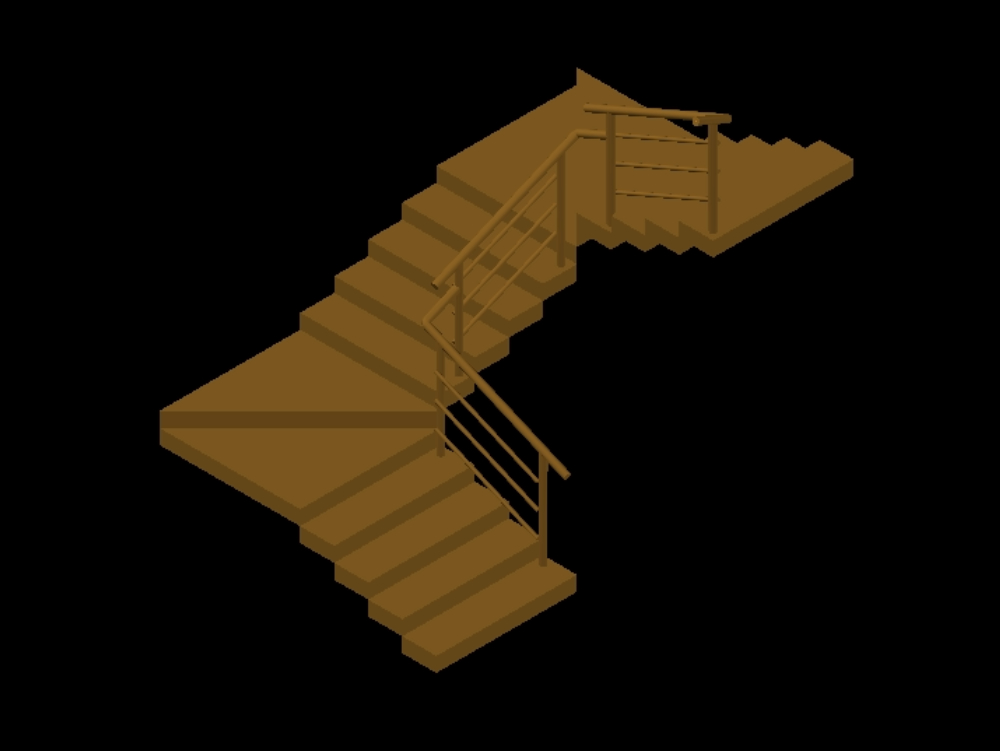 Treppen in 3D.