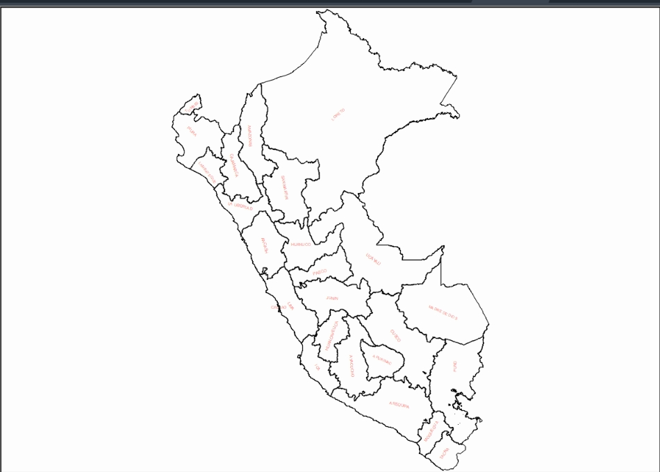 mapa político de Perú 