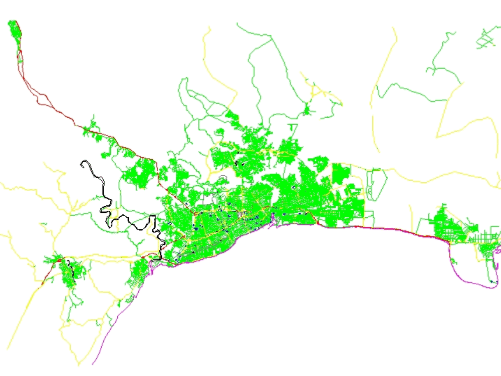 Urban plan Republica Dominicana dxf dwg autocad
