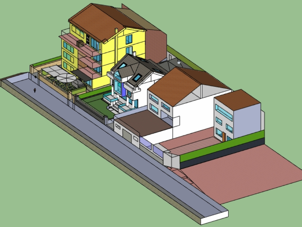 Maisons de plage 3D