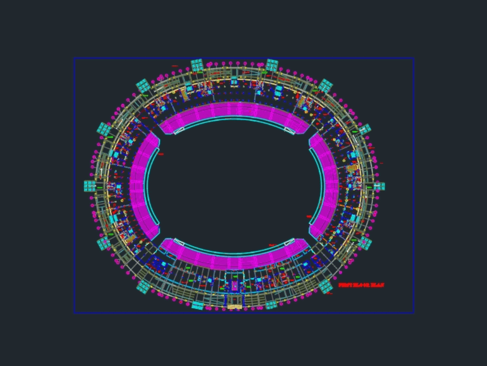 Estadio jawaharlal nehru en delhi en AutoCAD CAD (5 MB) Bibliocad