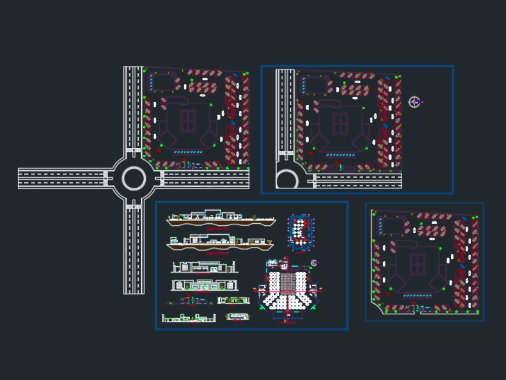 Salão de festas em AutoCAD