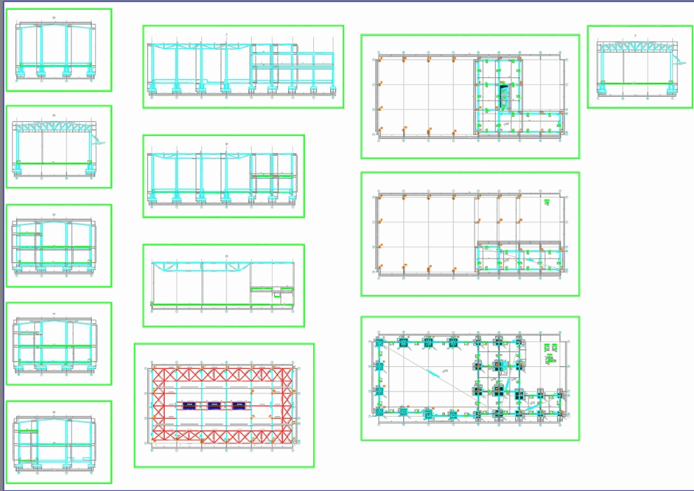 Structure of a warehouse in AutoCAD | Download CAD free (717.18 KB