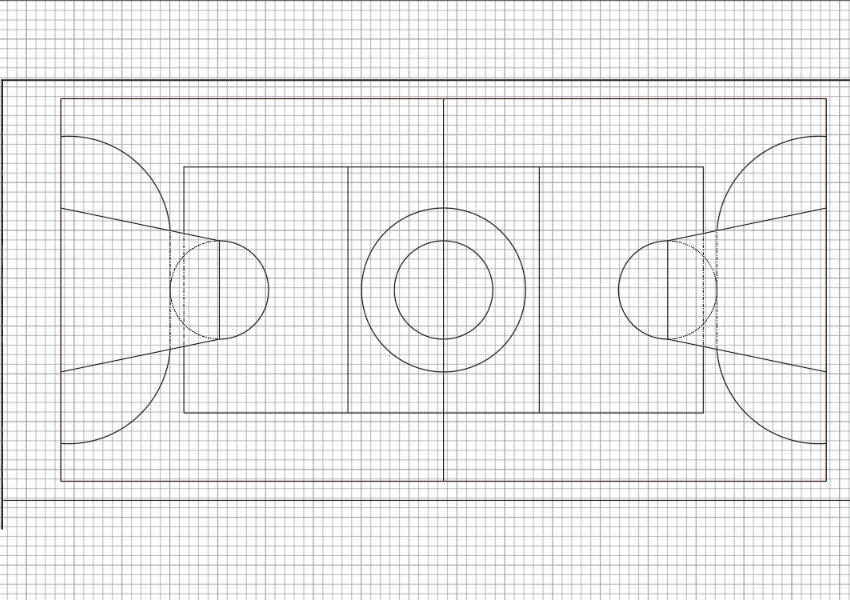 Polideportiva block with exhaust