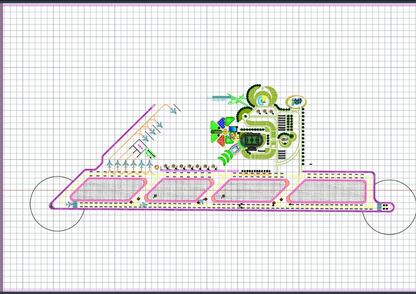 Plant airport runway set