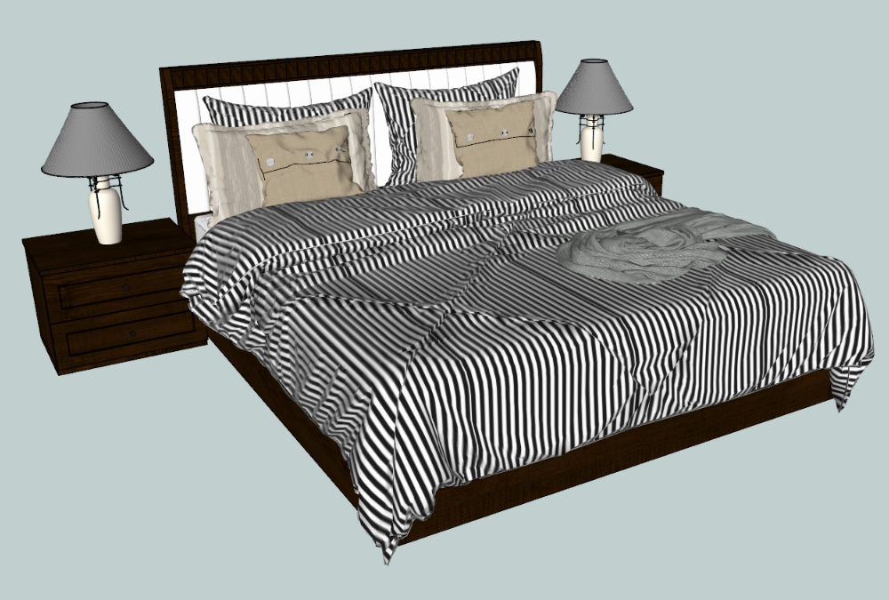 Bed in sketchup 3D
