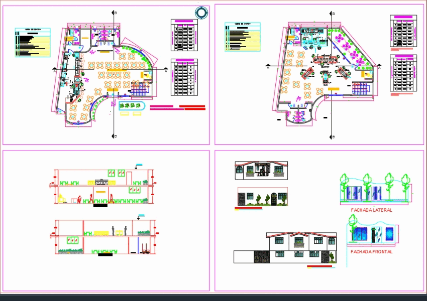 Coffee Shop Restaurant In Autocad Download Cad Free 12 Mb Bibliocad 1146